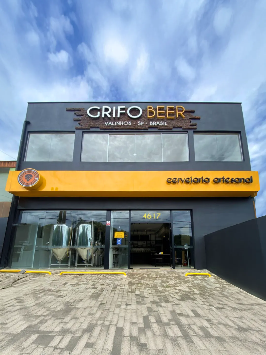 Fachada da Grifo Beer Cervejaria Artesanal em Valinhos